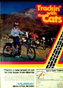 Murray (CATS) 1977 Moto Cross Bicycles Boys BMX Bike Ad  