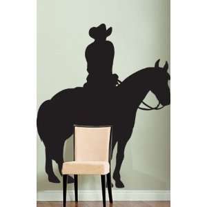   Sticker Cowboy Riding Horse Big 6ft Tall 72x59 