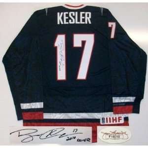 Ryan Kesler Signed Uniform   Team Usa Jsa