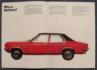 VAUXHALL VENTORA Car Sales Brochure 1974 #V2228  