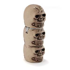Fun Stacking Three Skull Cigar Cigarette Smoking Pipe Lighter with LED 