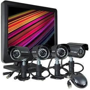  4 Channel Standalone DVR Surveillance Kit w/15 LCD & 4 IR 