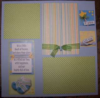 Baby Boy Premade Scrapbook Pages 12 x 12 Pre Made  