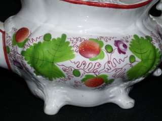 1790 GAUDY DUTCH CREAMWARE STRAWBERRY TEAPOT  