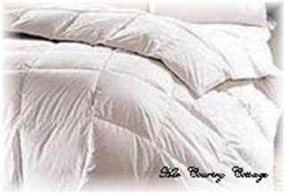 Lofty White Down Comforter 600 FP Cozy Cotton Shell Baffle Box 