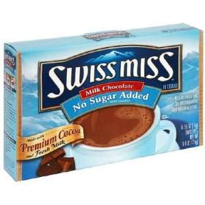 Swiss Miss Hot Cocoa Mix, No Sugar Added, Milk Chocolate, 8 Envelopes 