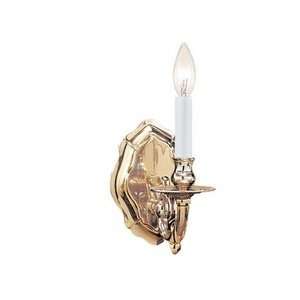   Wall Sconce Accented with Clear Lead Crystal Glass S