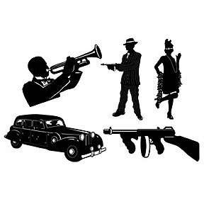 Roaring 20s * 1920s Party GANGSTER SILHOUETTES DECOR  