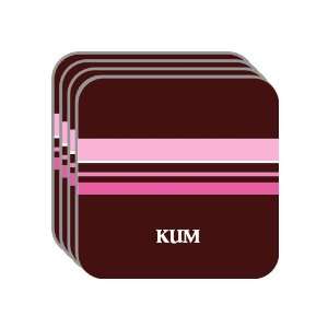  Personal Name Gift   KUM Set of 4 Mini Mousepad Coasters 