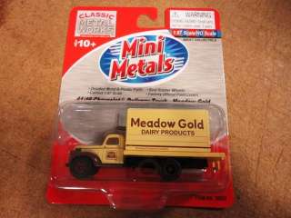 Mini Metals 1941/46 Chevy Meadow Gold Dairy Box Truck Ho Scale  