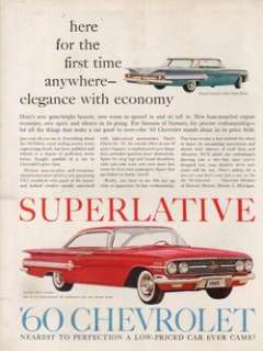 1960 Red Chevrolet Impala Sport Coupe Blue Sedan 50s Chevy Vintage Car 