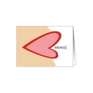  Heart lips kissing smack Valentines Day card Card Health 