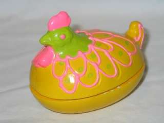 Vintage 1960s Paper Mache Easter Chicken Candy Container Groovy Japan 