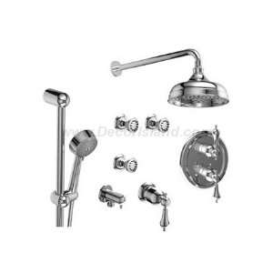 Riobel Â½ Thermostatic system with hand shower rail 3 body jets and 