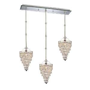  Pecaso Lighting 8712 S CL ST Cubix Pendant with Strass 