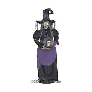    5FT   Witch Holding Globe wtih Wireless Microphone Electronics