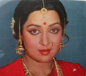 1970s Vintage Print Bollywood Actress Hema Malini  