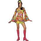 1970S FLARES AND TOP HIPPIE HIPPY LADIES FANCY DRESS COSTUME S M L 