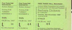   trade hall manchester 4th nov 1980 ticket     original full  