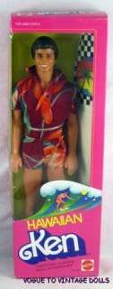 Vintage Hawaiian Ken Barbie Doll #7495 1983 New NRFB  