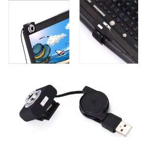  HDE TM Black 8MP Clip On Webcam w/ Retractable Cable 