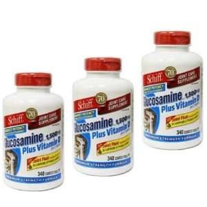 Schiff Glucosamine HCI Plus Vitamin D, Joint Care Supplement, Highest 