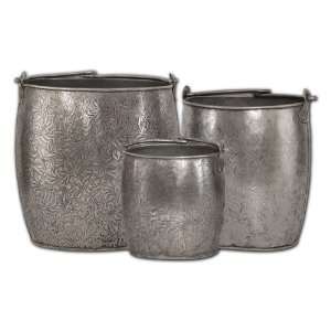  Set of 3 Silver Containers