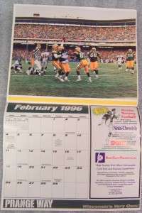 MINT PACKERS 1995 96 PRANGE WAY CALENDAR FAVRE BUTLER  