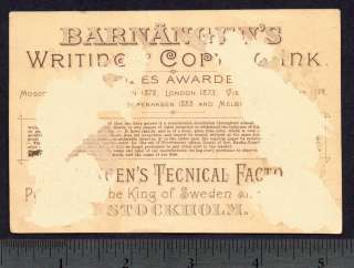 1893 Chicago Polar Bear Ink Bottles Exhibit Mortar CARD  