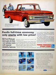 This is an original, print advertising for Ford trucks.