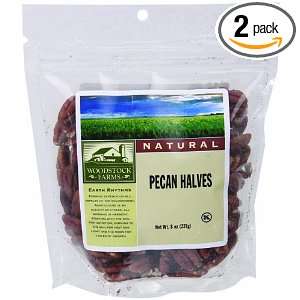 Woodstock Farms Pecans Halves, 8 Ounce Bags (Pack of 2)  