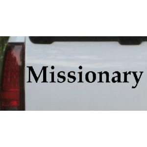 Black 58in X 11.6in    Missionary Christian Car Window Wall Laptop 