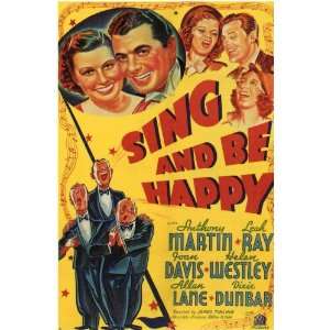  Sing and Be Happy   Movie Poster   27 x 40