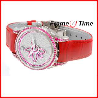 Perrelet Ladies Diamond Flower Red Ruby Watch A7005/1  