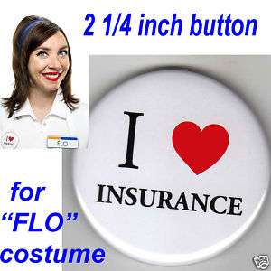 Button   Progressive girl FLO Costume insurance  