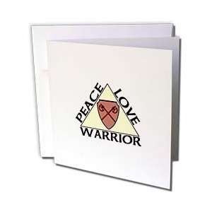  Deniska Designs WoW   Peace Love Warrior   Greeting Cards 