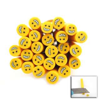 20 Yellow Face Fimo Polymer Clay Cane Nail Art 250028  