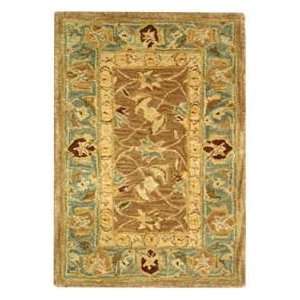   AN549A Brown and Blue Traditional 4 x 6 Area Rug