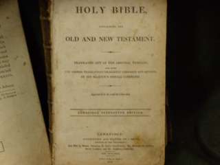 Antique 1815 Holy Bible Cambridge Stereotype Edition  
