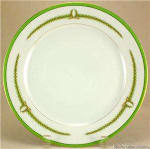 Lyric Dinner Plate Baronet F&B Bohemia Czech Bavaria Green VTG 1930s 