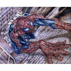    Spider Man Marble Mosaic Art Tile Mural Must See 