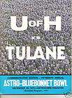 1973 Astro Bluebonn​et Bowl Program / Houston   Tulane