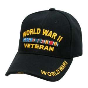    Military WORLD WAR II VETERANS Cap (BLACK) 