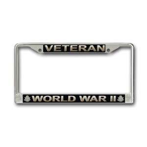  US Army World War Two Veteran License Plate Frame 