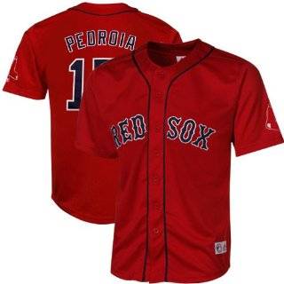 MLB Majestic Dustin Pedroia Boston Red Sox #15 Youth Closehole Player 