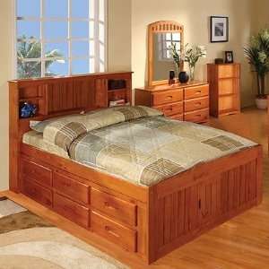 World Furniture 2121 6DH / 2160 Honey Full Bookcase Captains Bedroom 