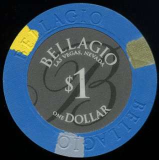 Casino Chips Bellagio new rack $1 Poker chip Vegas  