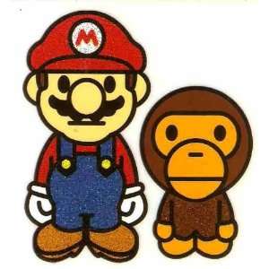  Mario & Bape Monkey A Bathing Ape Iron On Transfer for T 