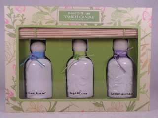 Yankee Candle Reed Diffuser 3 scents Willow Breeze,Sage/Citrus&Lemon 
