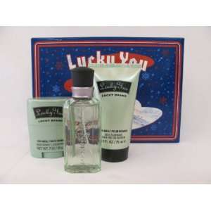  LUCKY YOU 1.0 OZ COLOGNE SPRAY + 2.5 OZ SKIN SOOTHER + 0.7 